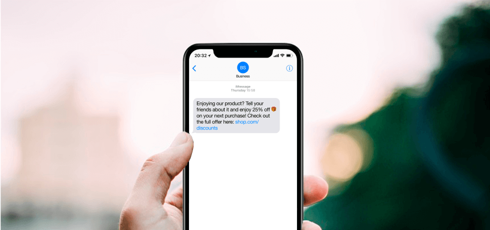 SMS marketing sample promotion