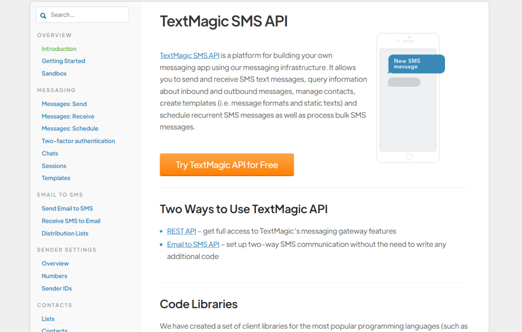 Textmagic api documentation