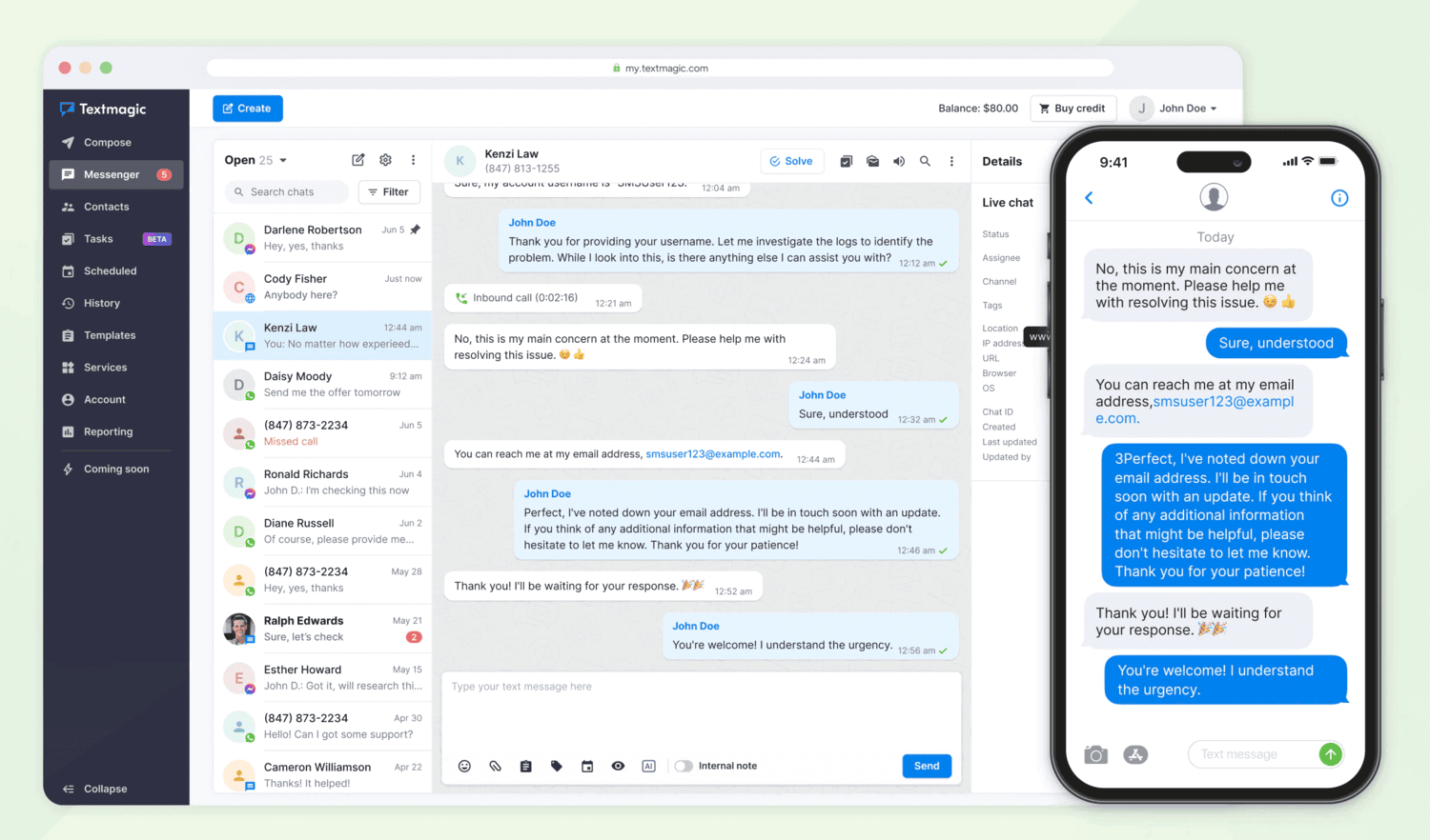 SMS customer support guide