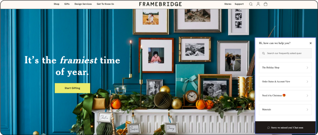 framebridge.com homepage screenshot