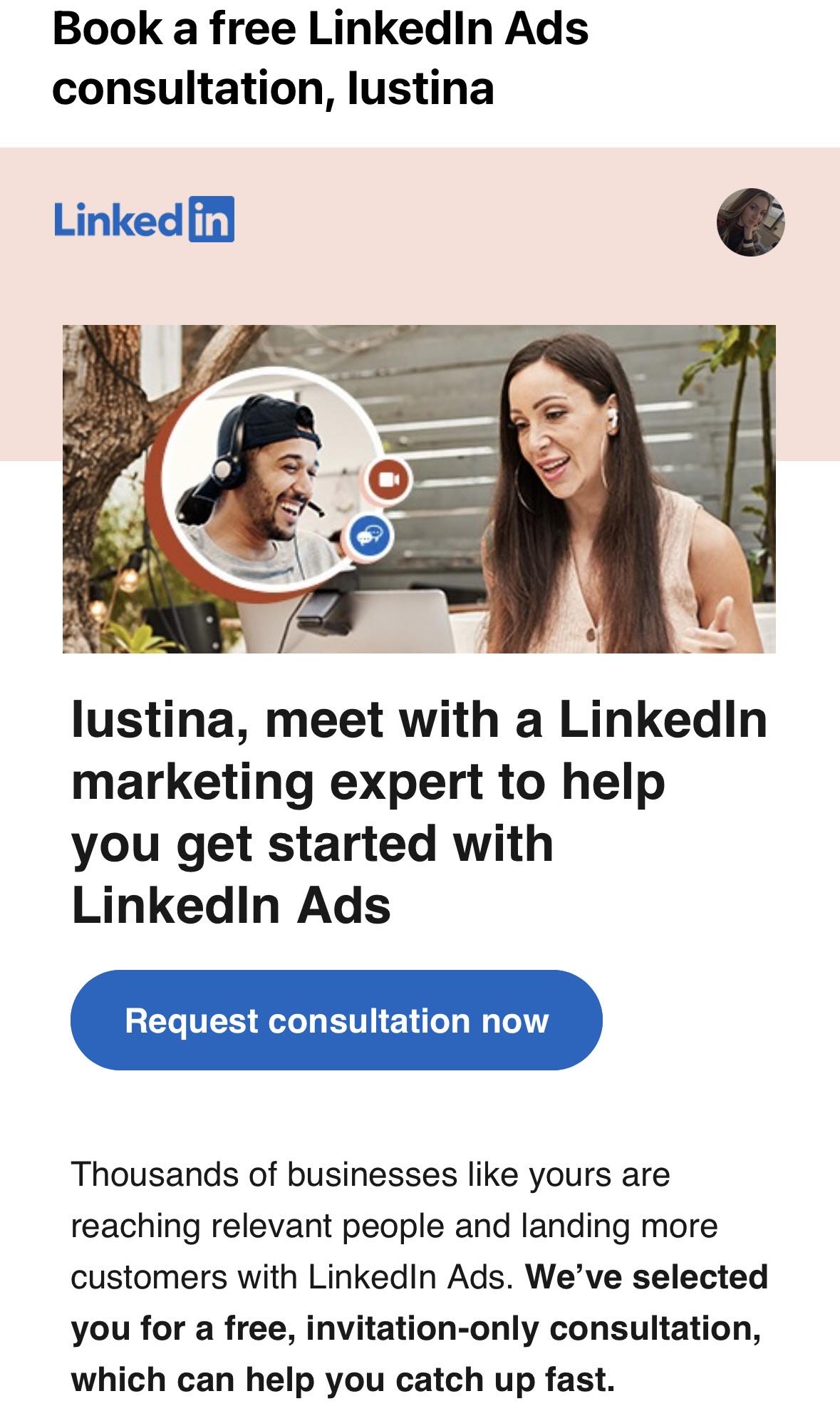 linkedin outreach email