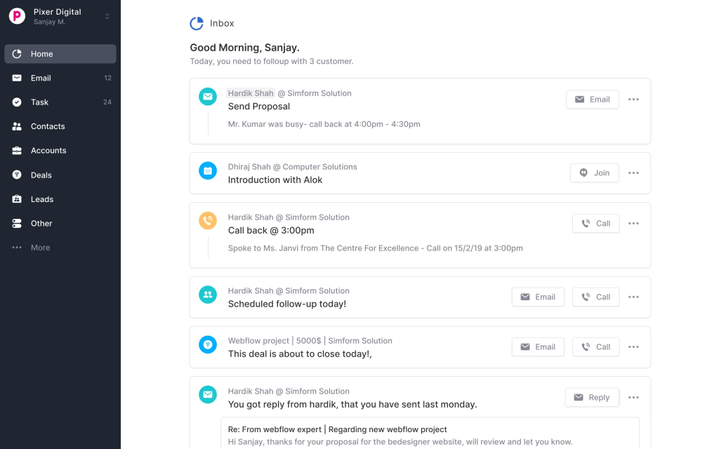 salescamp dashboard