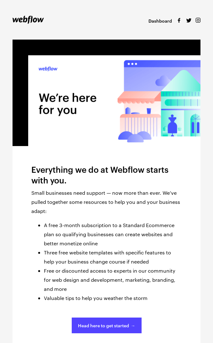 webflow business email