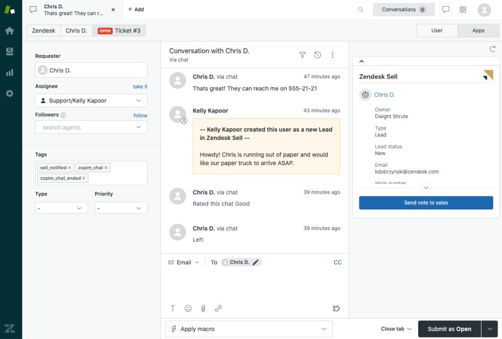 zendesk sell software sales tool