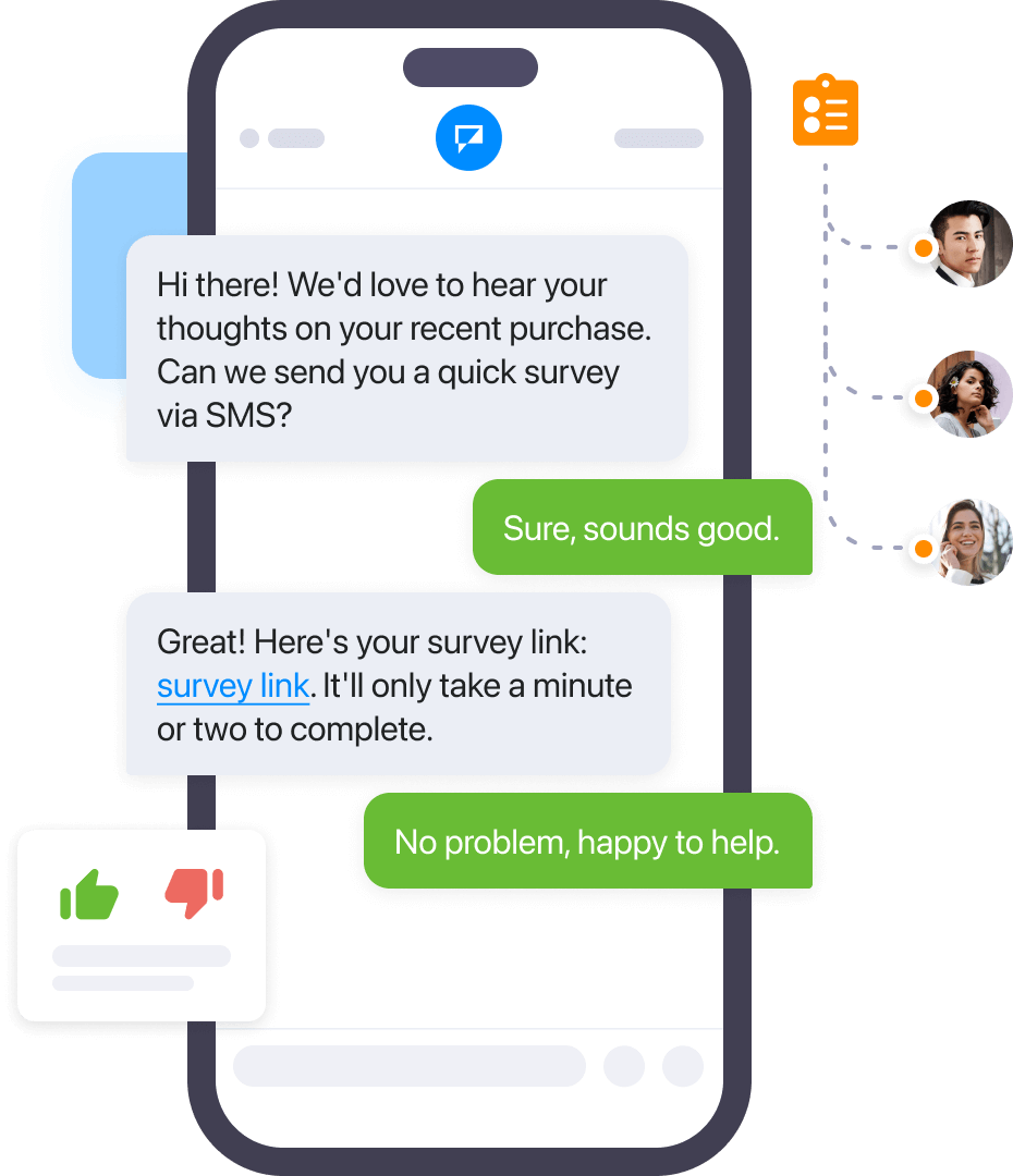 Collect customer feedback with SMS surveys