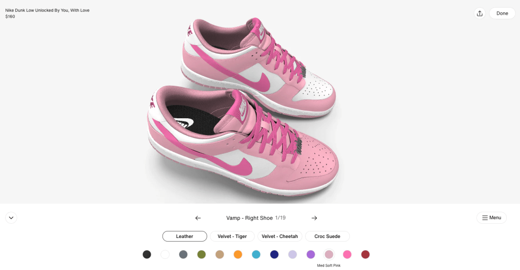 Nike - example of personalization