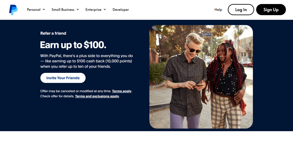 PayPal referral program