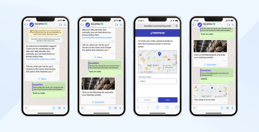 Decathlon using WhatsApp for customer service