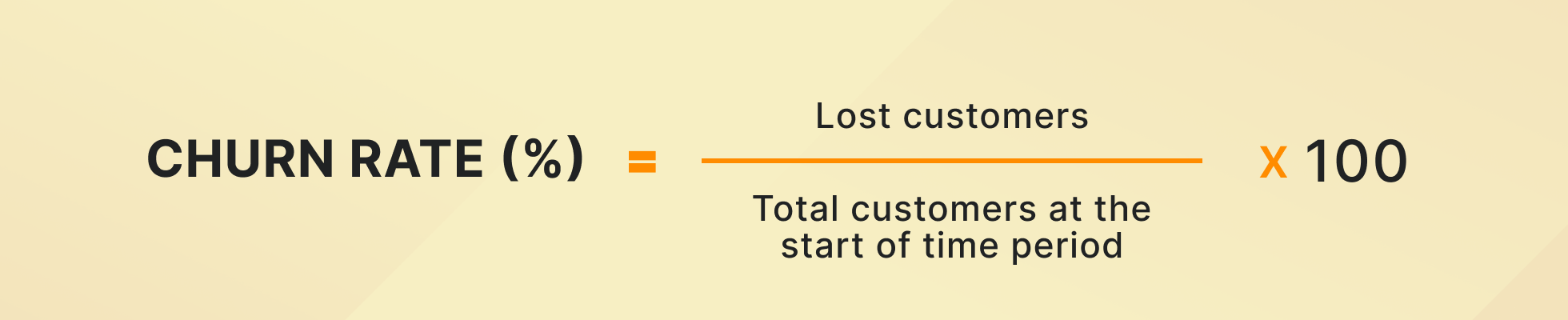 Customer success metrics: Churn rate formula
