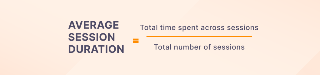 Average session duration customer onboarding metric