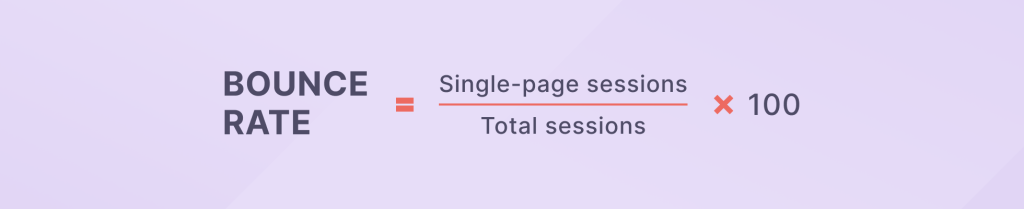 Bounce rate formula