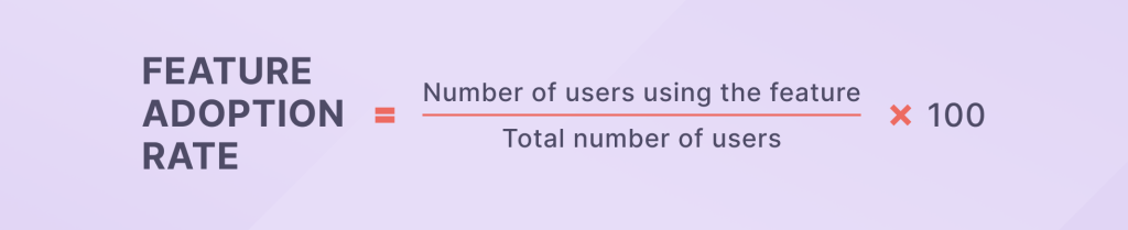Feature adoption rate formula