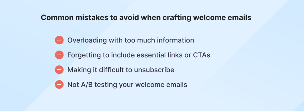 Common mistakes to avoid when crafting welcome emails