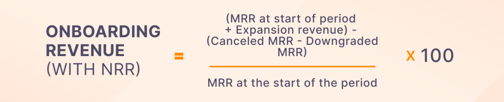 Onboarding revenue customer onboarding metric