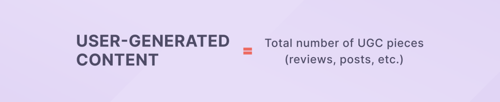 User-generated content formula